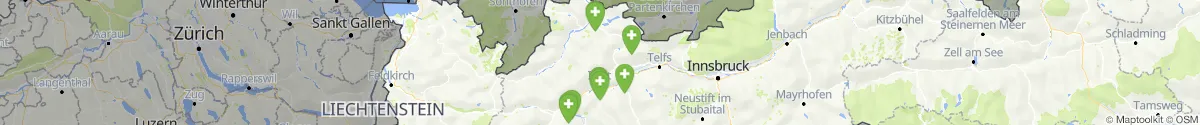 Kartenansicht für Apotheken-Notdienste in der Nähe von Jungholz (Reutte, Tirol)
